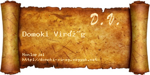 Domoki Virág névjegykártya