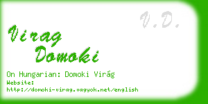 virag domoki business card